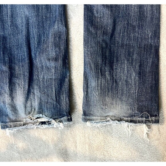 Cowgirl Tuff Western Jeans Women’s Size 26 Low Rise Raw Hem Straight Leg Studded - Picture 7 of 11